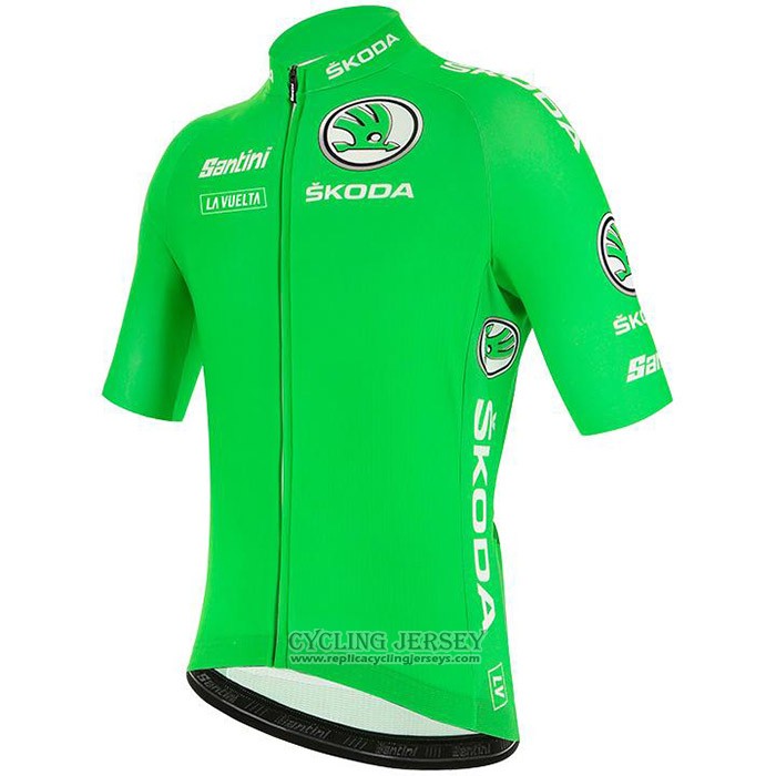 2020 Cycling Jersey Vuelta Espana Green Short Sleeve And Bib Short